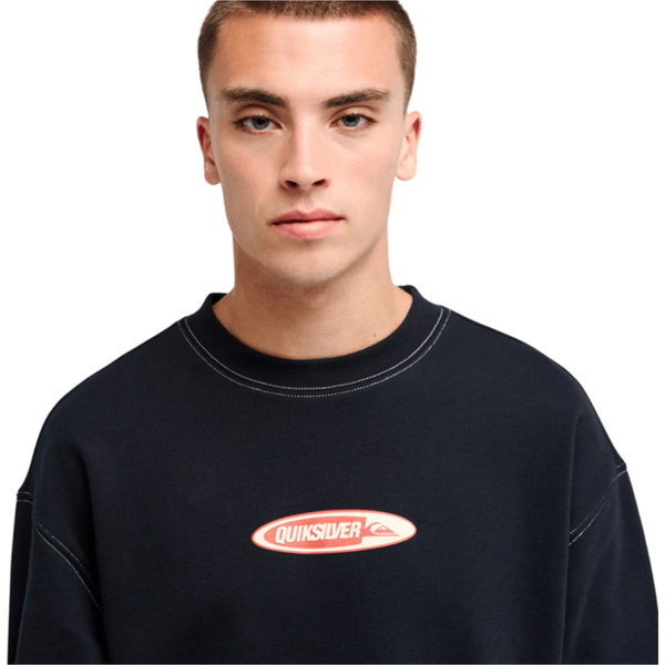 2026 Quiksilver Mens Disk Crew Sweatshirt EQYFT05232 - Black
